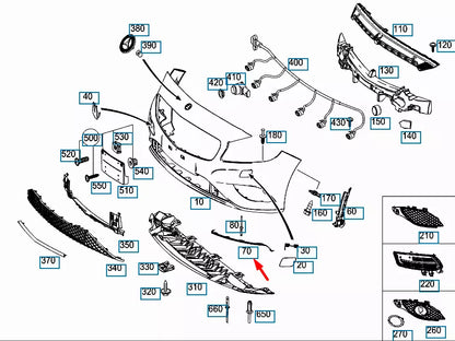 NEW MERCEDES-BENZ A-CLASS W176 FRONT BUMPER LEFT TRIM A1768851722 ORIGINAL