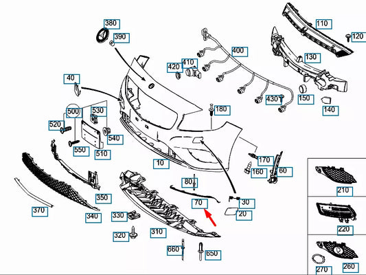 NEW MERCEDES-BENZ A-CLASS W176 FRONT BUMPER LEFT TRIM A1768851722 ORIGINAL