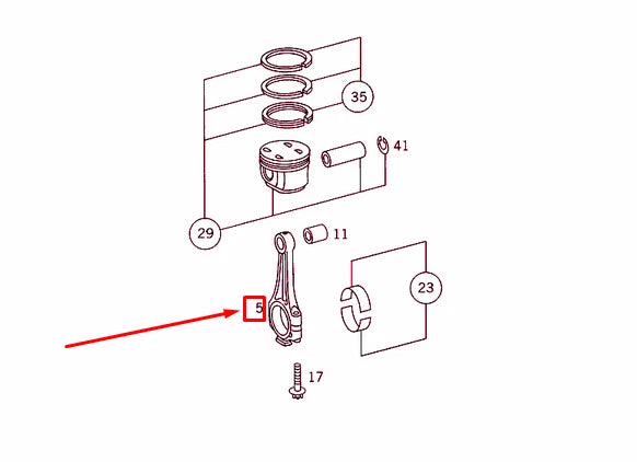 NEW MERCEDES-BENZ S W220 CONNECTING ROD A1130300020 ORIGINAL