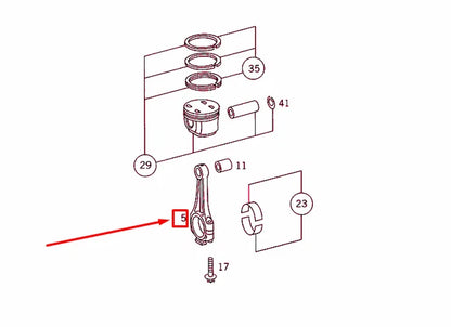 NEW MERCEDES-BENZ S W220 CONNECTING ROD A1130300020 ORIGINAL