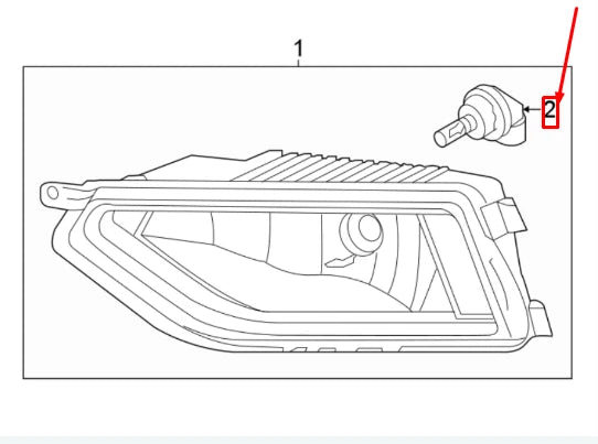 NEW VOLKSWAGEN JETTA A6 FRONT FOG LAMP BULB N10529501 ORIGINAL