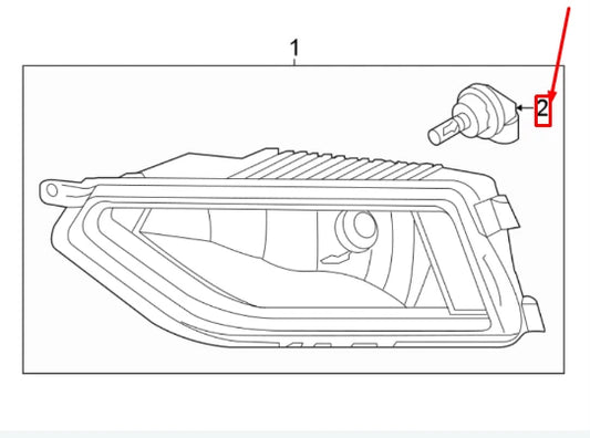 NEW VOLKSWAGEN JETTA A6 FRONT FOG LAMP BULB N10529501 ORIGINAL