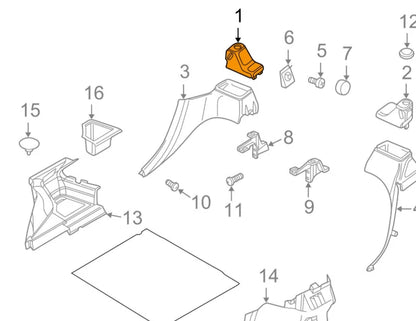 NEW BMW Z3 E36 FRONT RIGHT INTERIOR PANEL TOP LATERAL TRIM 51438399962 ORIGINAL