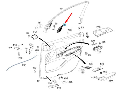 NEW MB GLE W167 FRONT RIGHT DOOR MIRROR TRIANGLE COVER A16772024057F24
