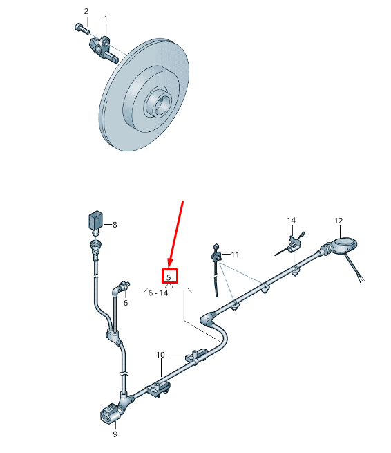 new skoda kodiaq ns rear right speed sensor wiring harness 5na927902m original