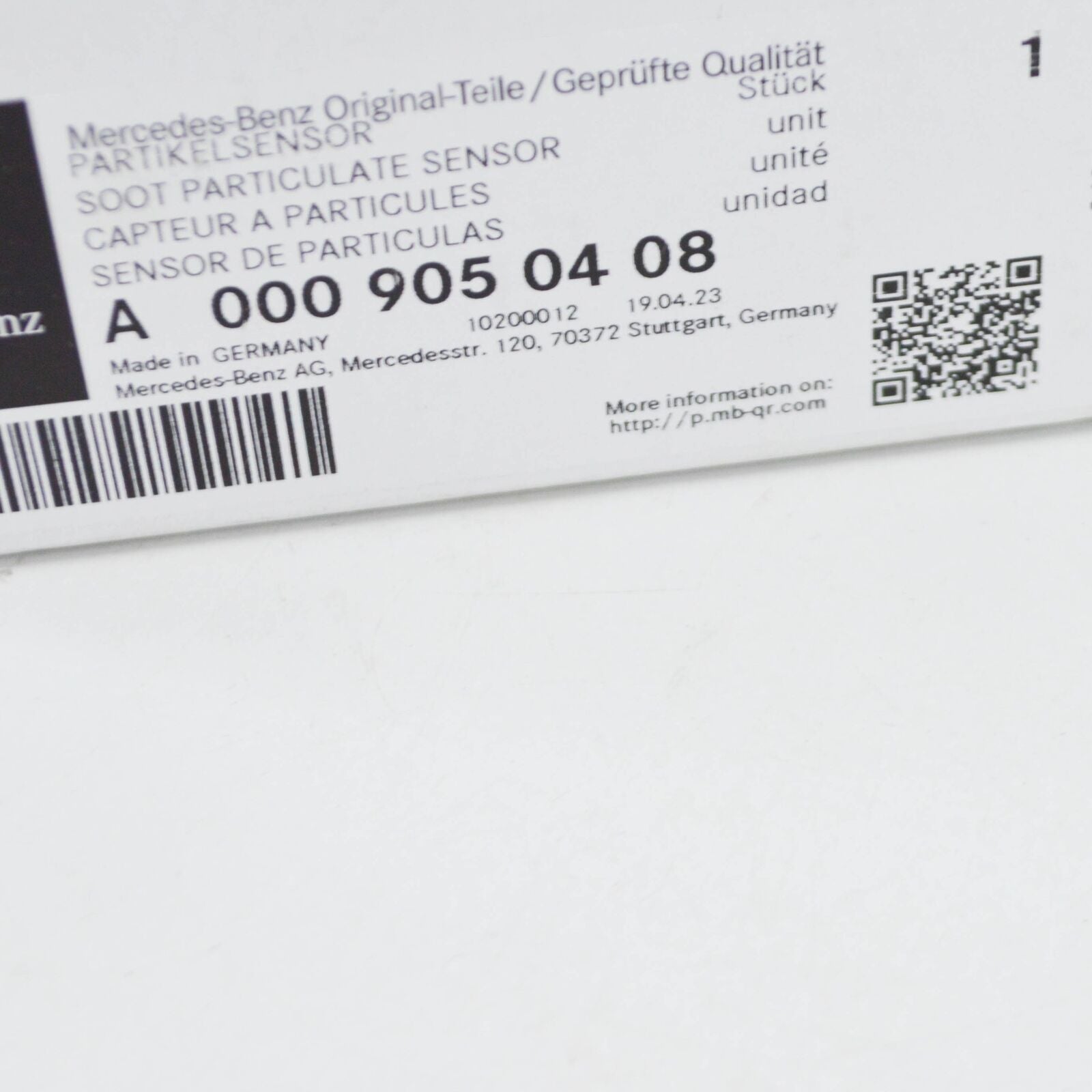 NEW MB GLE C292 REAR MUFFLER SOOT PARTICULATE SENSOR A0009050408 ORIGINAL