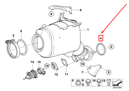 new bmw x5 e70 exhaust manifold gasket 18307812171 7812171 original
