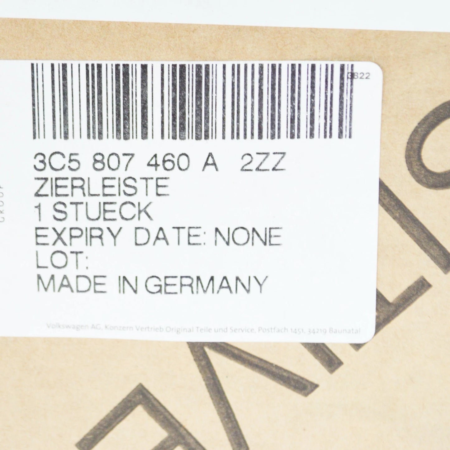 NEW VW PASSAT B6 REAR BUMPER RIGHT SIDE MOULDING TRIM 3C5807460A 2ZZ