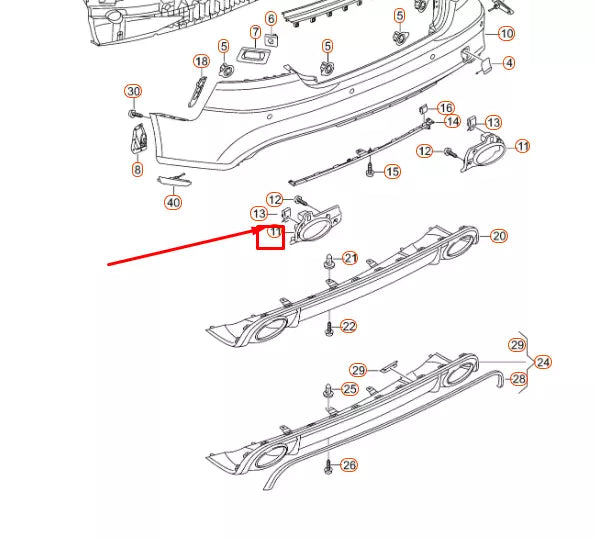 NEW AUDI RS7 SPORTBACK 4G8 REAR BUMPER LEFT CLOSING ELEMENT 4G8807319A