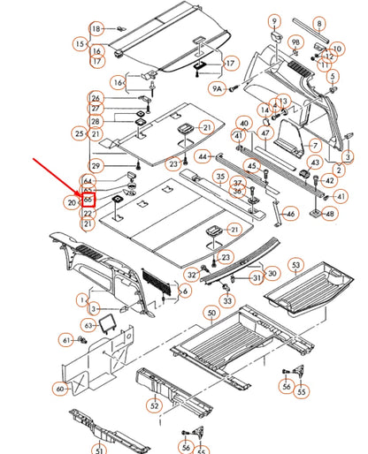 NEW AUDI Q7 4L LUGGAGE COMPARTMENT LOCKING BAR 1J0867468B41 ORIGINAL