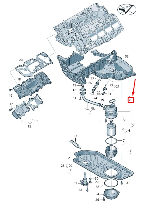 NEW AUDI A8 4N ENGINE OIL FILTER SEAL RING 057115446D