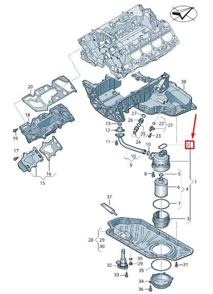 NEW AUDI A8 4N ENGINE OIL FILTER SEAL RING 057115446D