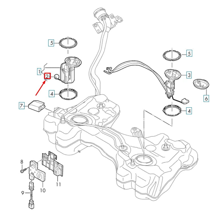 NEW AUDI Q2 RIGHT FUEL GAUGE SENDER 5Q0919673AK ORIGINAL