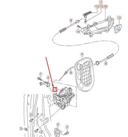 NEW AUDI A4 B8 FRONT LEFT DOOR LOCK LHD 8J1837015B ORIGINAL