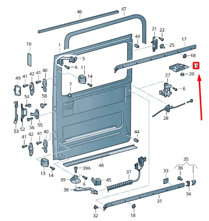 NEW VW CRAFTER 2F MK1 RIGHT SLIDING DOOR LOCKING BRACKET 2E1843676