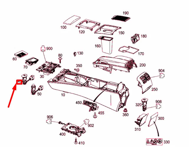 NEW MB C W204 12 VOLT ACCESSORY POWER OUTLET SOCKET A0008204951