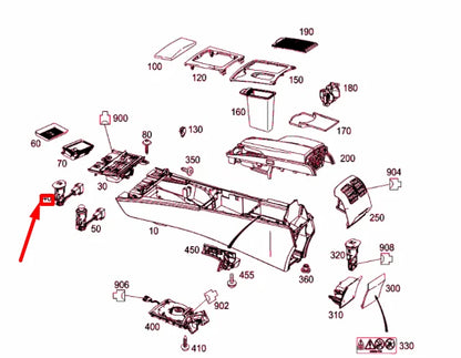 NEW MB C W204 12 VOLT ACCESSORY POWER OUTLET SOCKET A0008204951