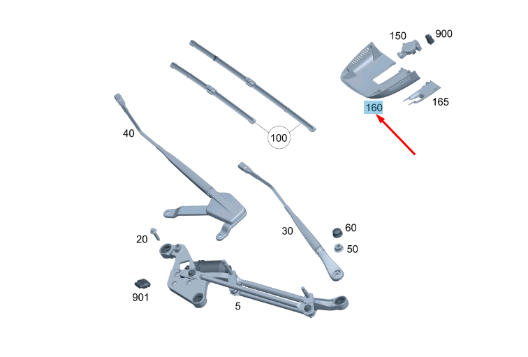NEW MERCEDES-BENZ VITO W447 RAIN AND LIGHT SENSOR COVER A44782100369051 ORIGINAL