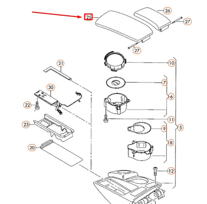 NEW AUDI Q7 4L LEFT ARMREST UPPER PART LHD 4L1864249A38M