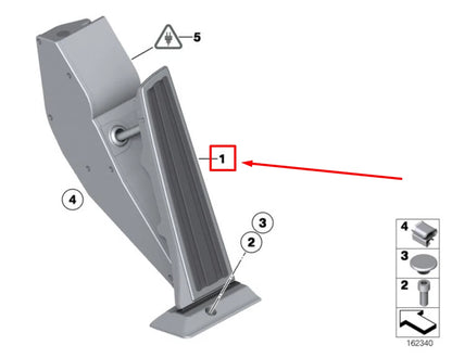 NEW BMW 5 E60 ACCELERATOR PEDAL 35406889822 6889822 ORIGINAL