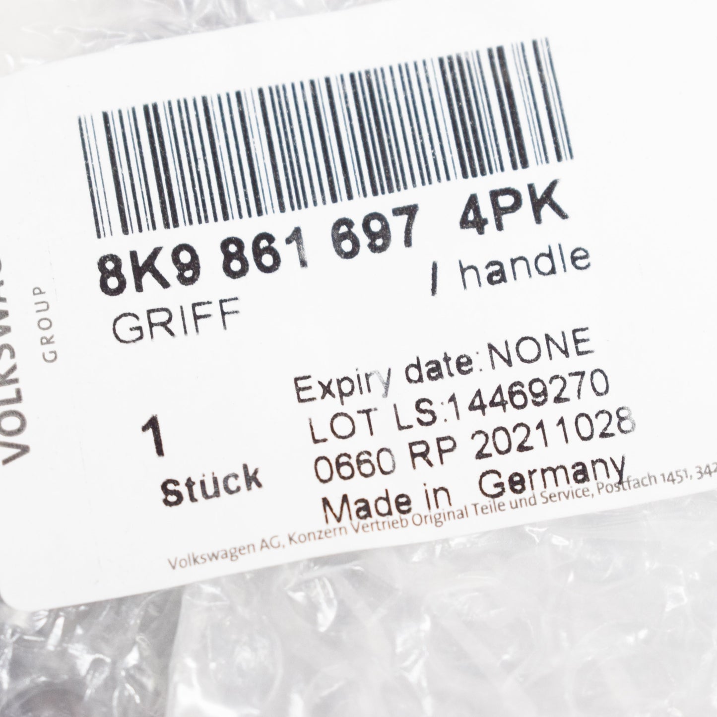 NEW AUDI A3 8V LUGGAGE FLOOR HANDLE 8K98616974PK ORIGINAL