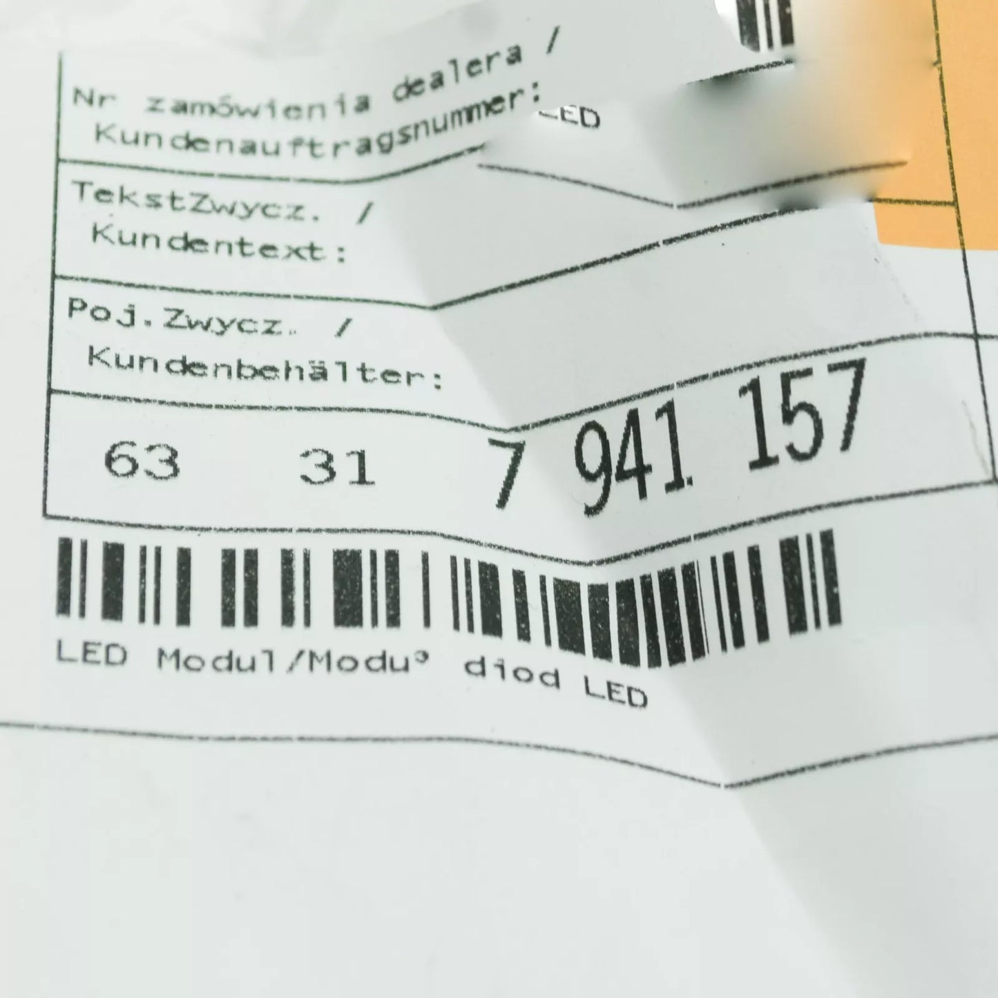 NEW BMW X5 F15 M F85 INTERIOR DASHBOARD LED-MODULE 63317941157 ORIGINAL