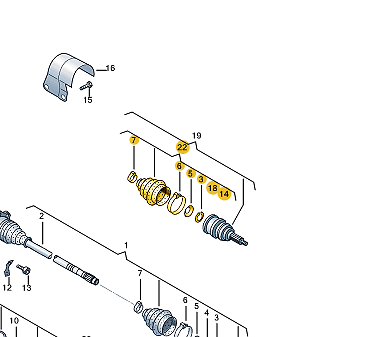 NEW AUDI A3 8P LEFT OR RIGHT OUTER AXLE BOOT KIT 6R0498203A ORIGINAL