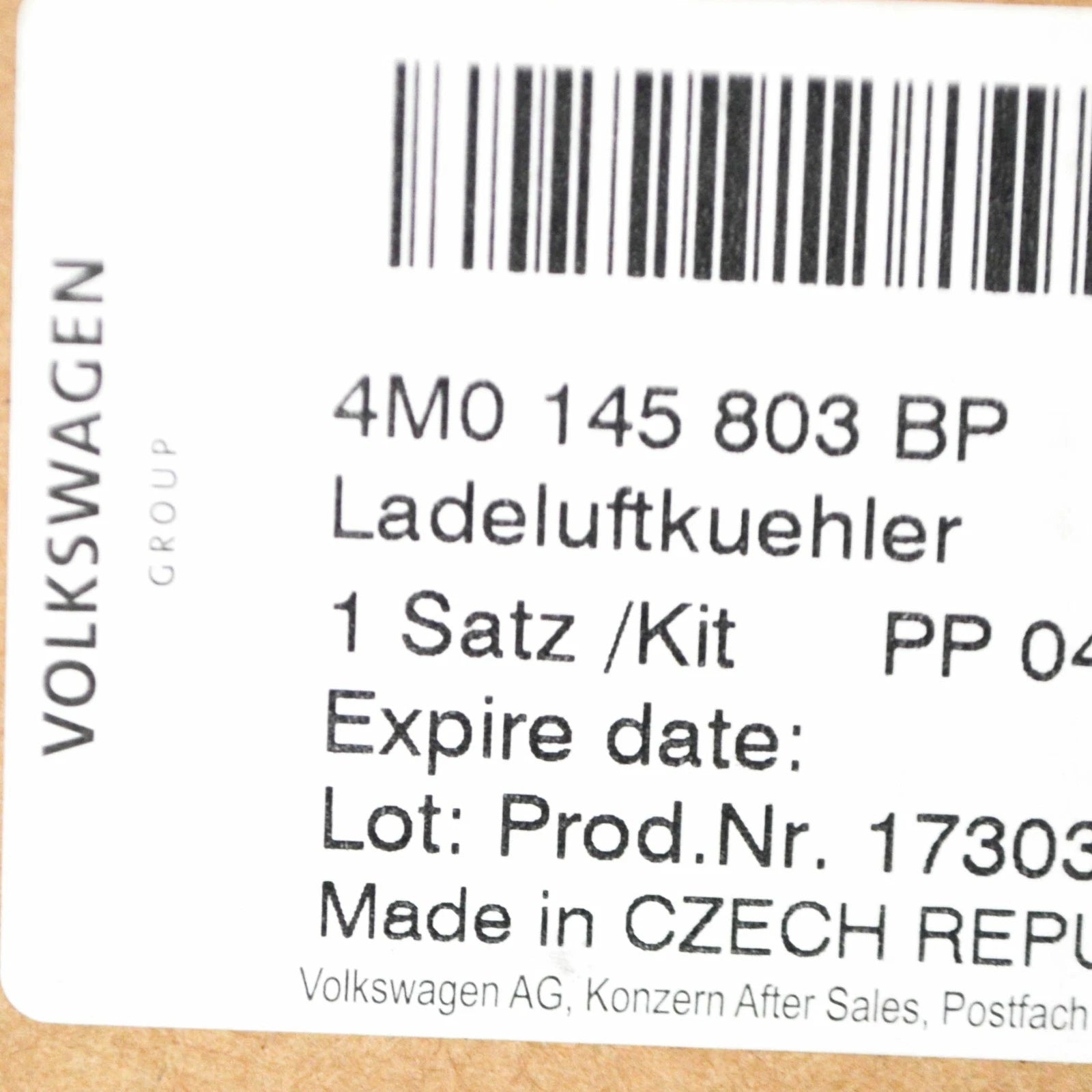 NEW AUDI Q7 4M LEFT INTERCOOLER RADIATOR 4M0145803BP ORIGINAL