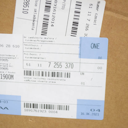 NEW BMW 3 F30 RIGHT FOG LIGHT GRILLE 51117255370 7255370 2014 ORIGINAL