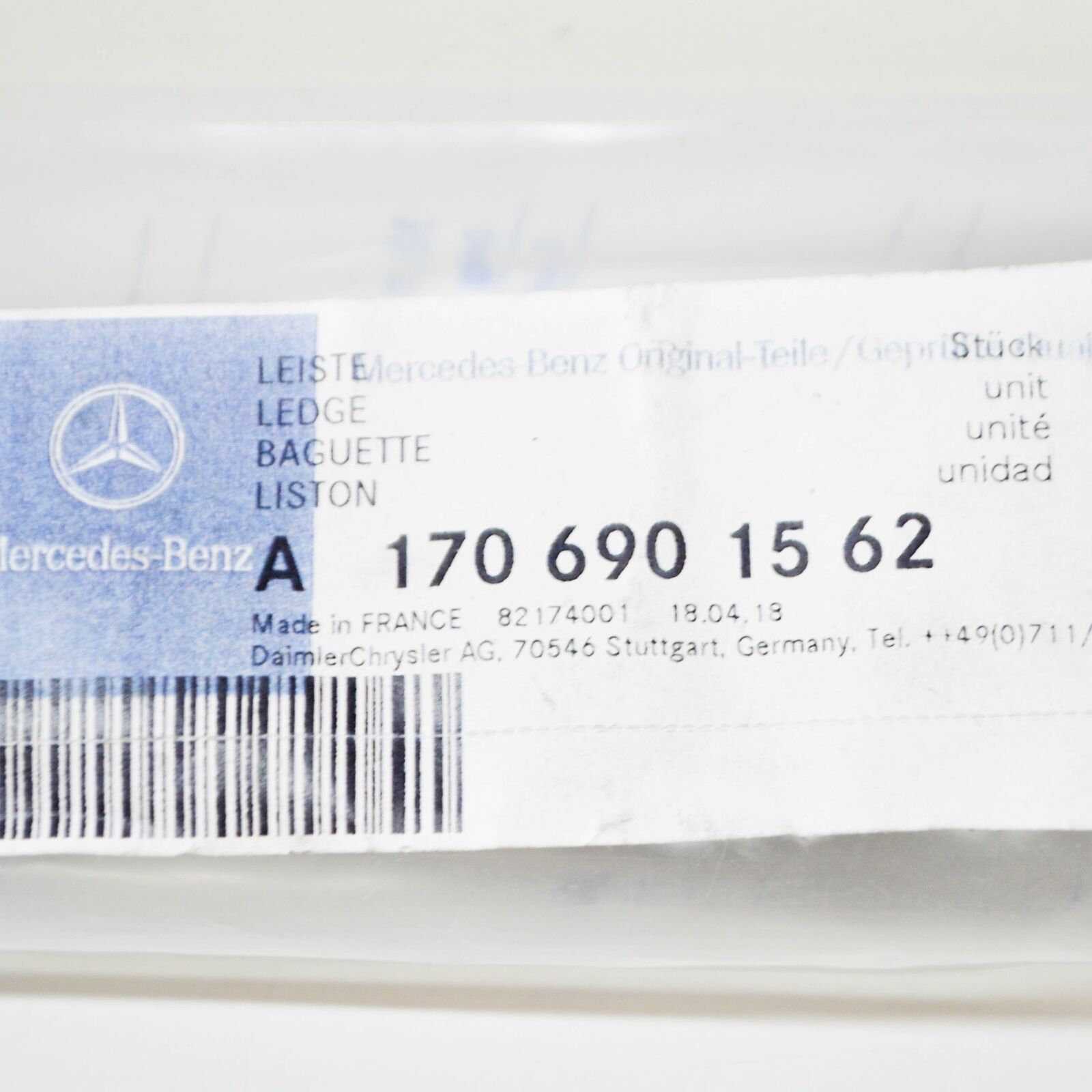 NEW MERCEDES-BENZ SLK R170 REAR LEFT FENDER LEDGE A1706901562 ORIGINAL