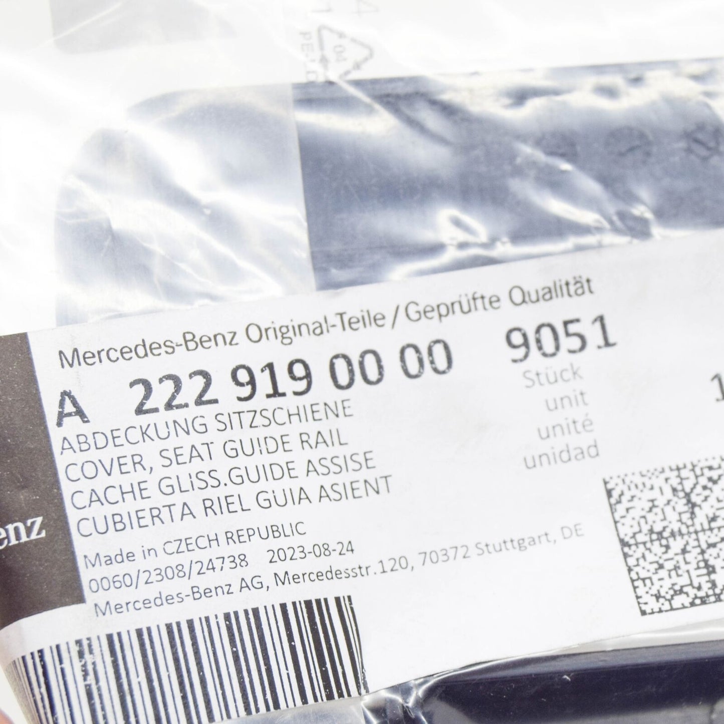 NEW MERCEDES-BENZ S W222 LEFT SEAT GUIDE RAIL TRIM A22291900009051 ORIGINAL