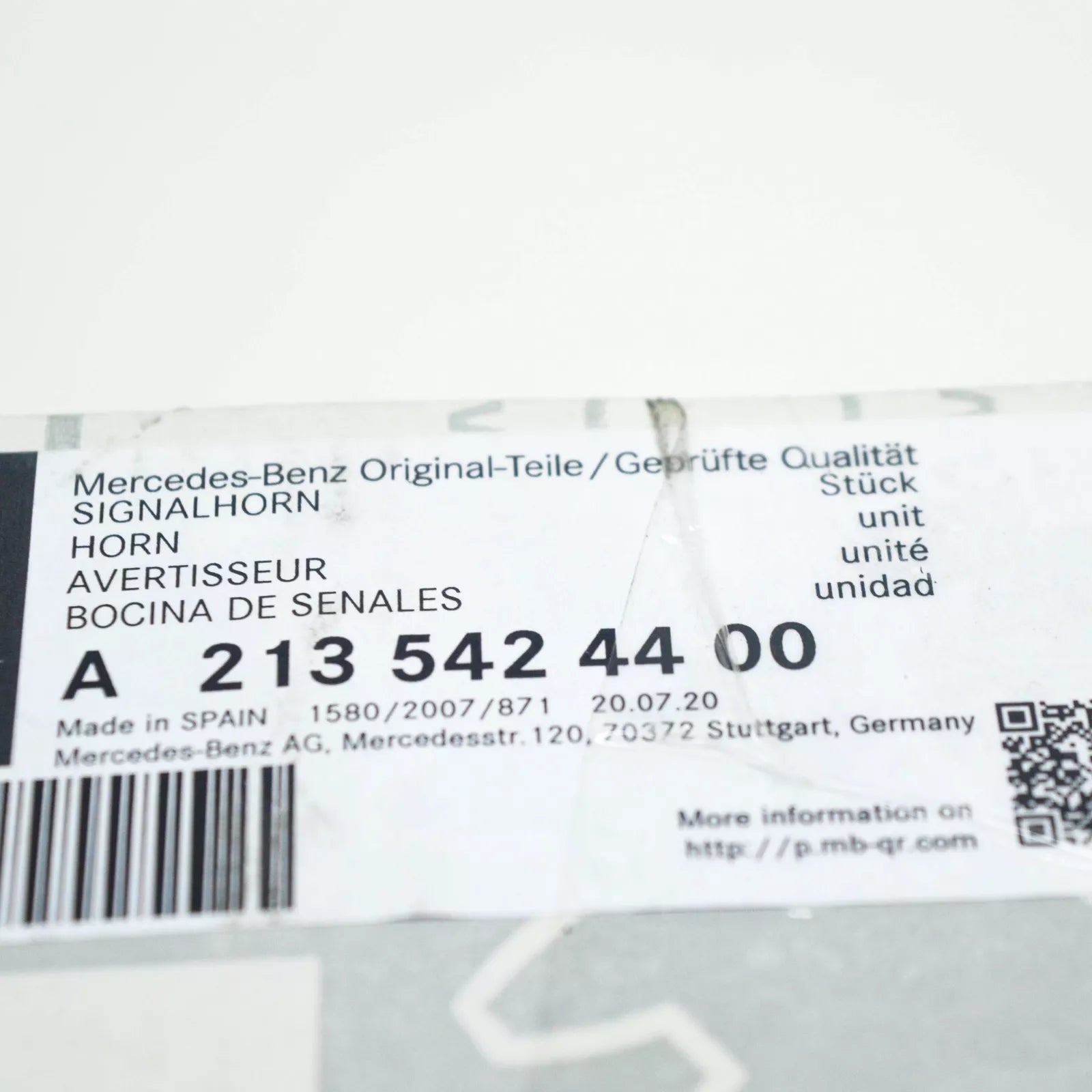 NEW MERCEDES BENZ E W213 FRONT LEFT HORN SIGNAL A2135424400