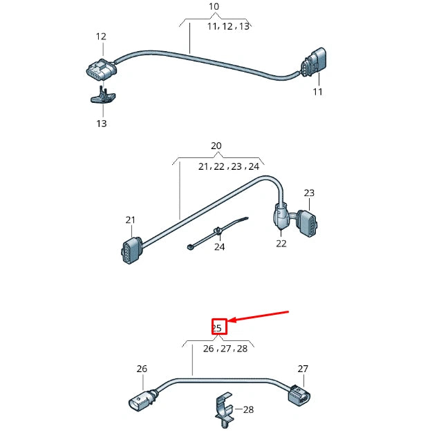 NEW VOLKSWAGEN T-ROC A11 CRASH SENSOR ADAPTER WIRE 2GA971677