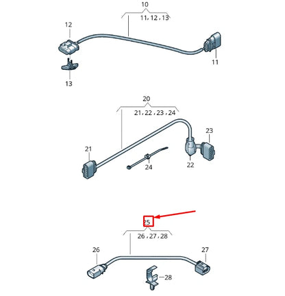 NEW VOLKSWAGEN T-ROC A11 CRASH SENSOR ADAPTER WIRE 2GA971677