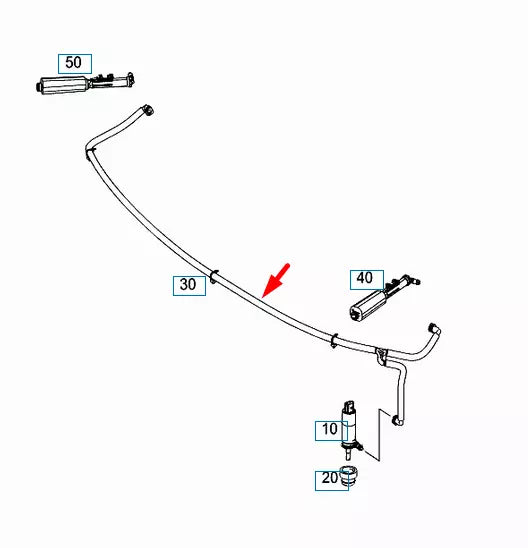 NEW MERCEDES-BENZ B-CLASS W246 HEADLIGHT WASHER NOZZLE HOSE A2468600592 ORIGINAL