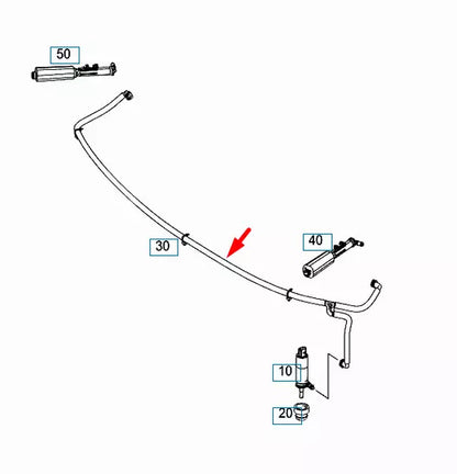 NEW MERCEDES-BENZ B-CLASS W246 HEADLIGHT WASHER NOZZLE HOSE A2468600592 ORIGINAL