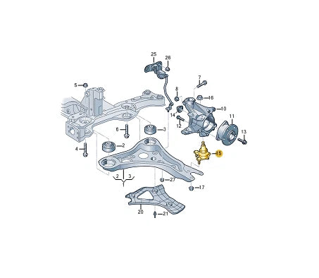 NEW VOLKSWAGEN ID.3 FRONT AXLE GUIDE JOINT 1EA407365C ORIGINAL