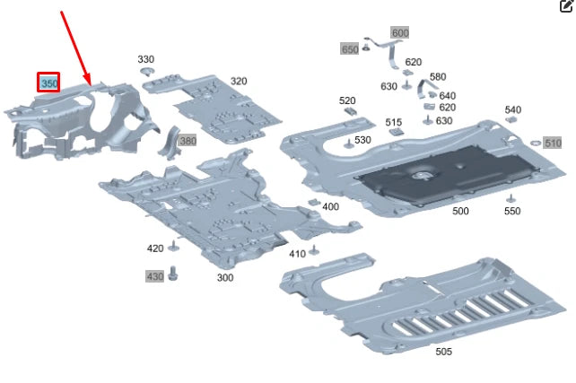 NEW MERCEDES-BENZ C W206 ENGINE RIGHT SOUND INSULATION A2065242000 ORIGINAL