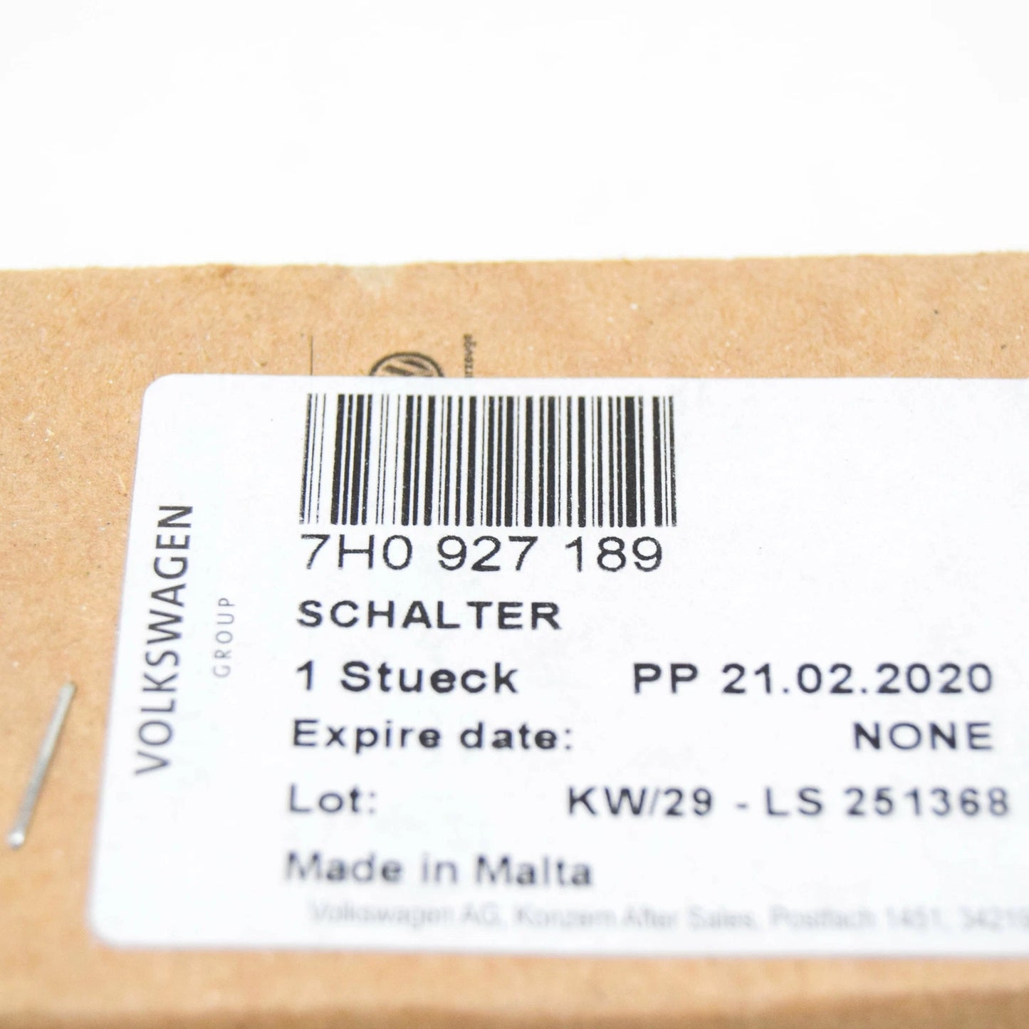 NEW AUDI A6 C5 CLUTCH PEDAL SWITCH SENSOR 7H0927189