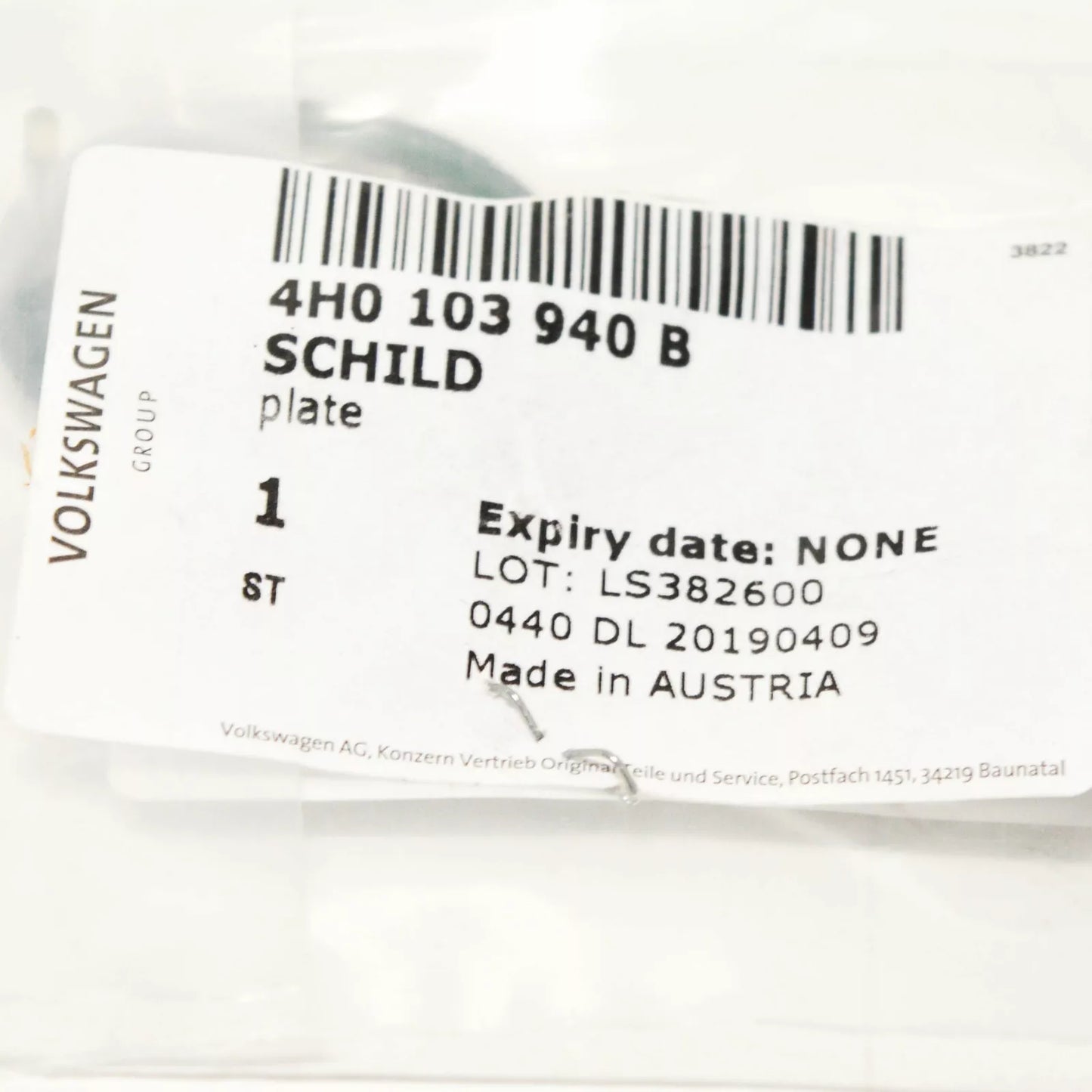 NEW AUDI Q5 8R ENGINE COVER RING EMBLEM 4H0103940B