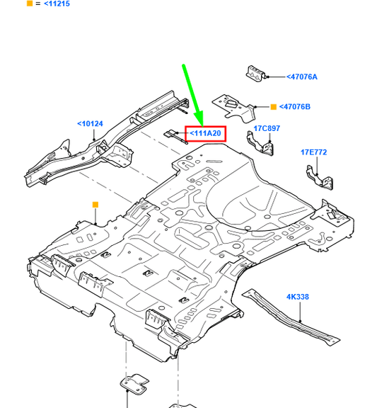 new ford mondeo mk3 centre and rear floor pan left bracket 1420647 original
