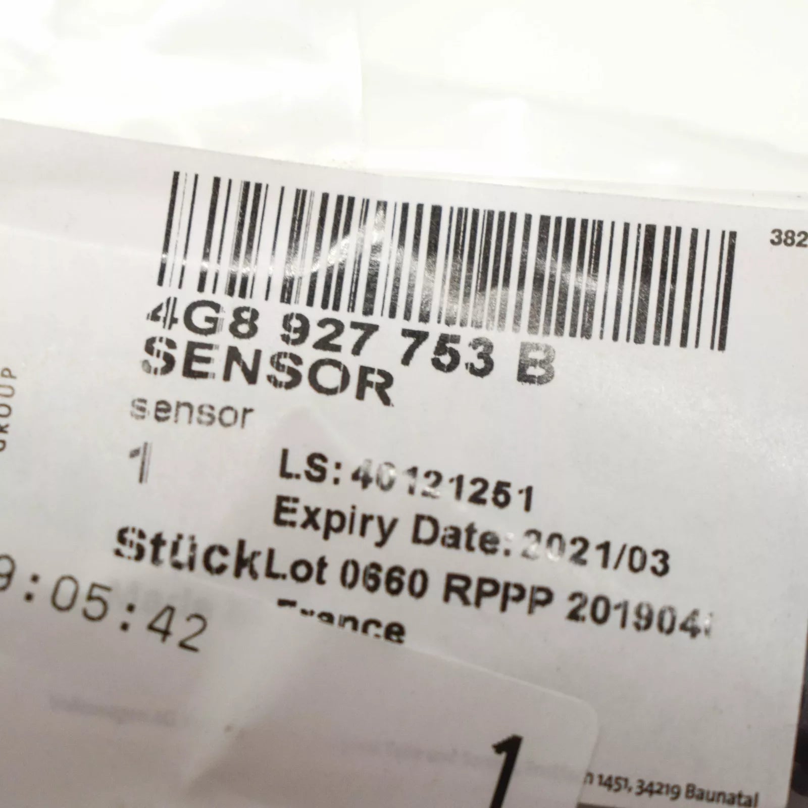 NEW AUDI A8 D4 FRONT LEFT DOOR KEYLESS SENSOR 4G8927753B 2016