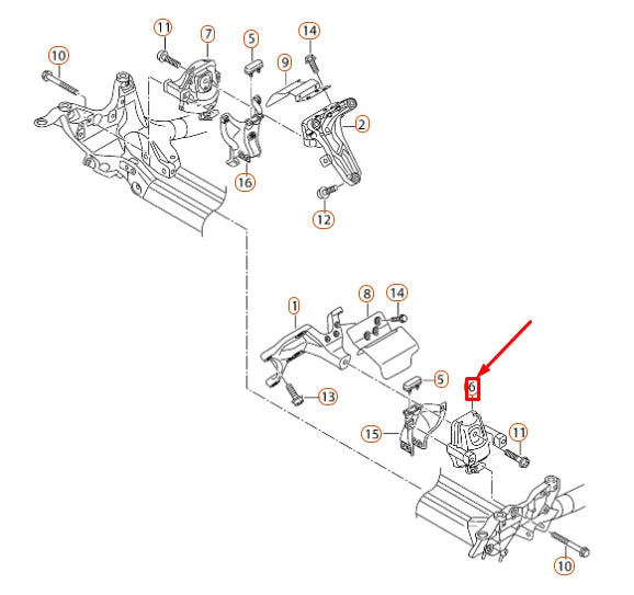 NEW AUDI Q5 8R LEFT ENGINE MOUNTING 8R0199381AR ORIGINAL