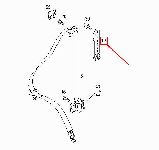 NEW MERCEDES-BENZ VIANO W639 FRONT LEFT BELT HEIGHT ADJUSTER A6398600188