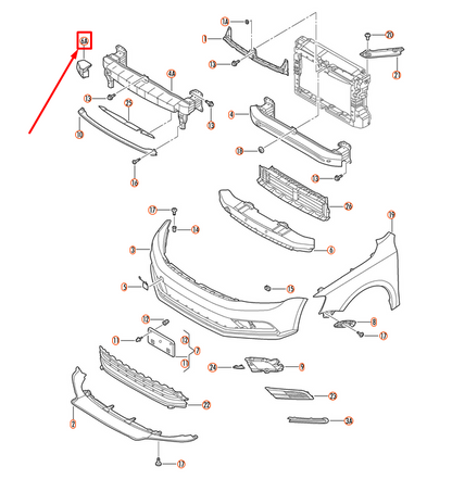 new volkswagen jetta mk6 front bumper right foam filler piece 5c6807248g