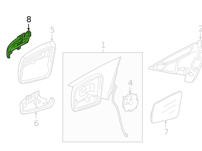 NEW MB CLA X156 FRONT RIGHT DOOR MIRROR TURN SIGNAL A2129067301 ORIGINAL