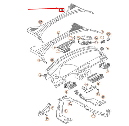 NEW VOLKSWAGEN PASSAT 3G B8 RIGHT WATER DEFLECTOR 561819404A9B9 ORIGINAL