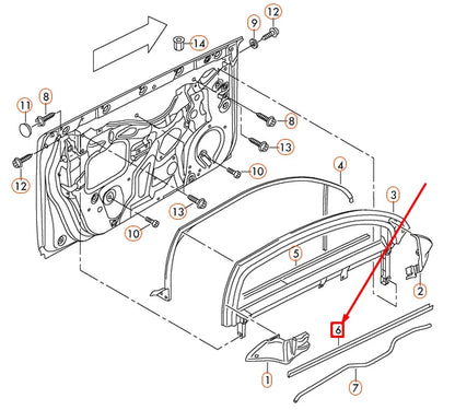 NEW AUDI A3 8P FRONT LEFT OUTER WINDOW APERTURE SEAL 8P3837479D