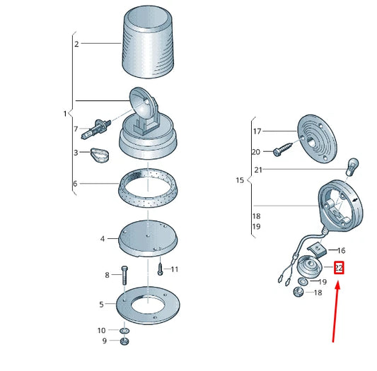 NEW VW TRANSPORTER T6 ROOF TURN SIGNAL INDICATOR COVER CAP 7H09452859B9