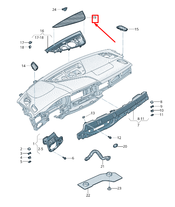 new audi a4 avant b9 windscreen defroster nozzle grille 8w2819636bay2 original